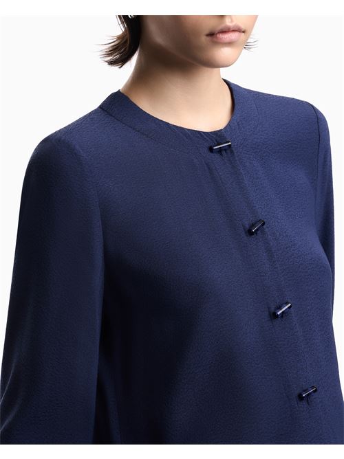 Shirt in flowing jacquard fabric Emporio Armani | EW003104 AF20287.UB130